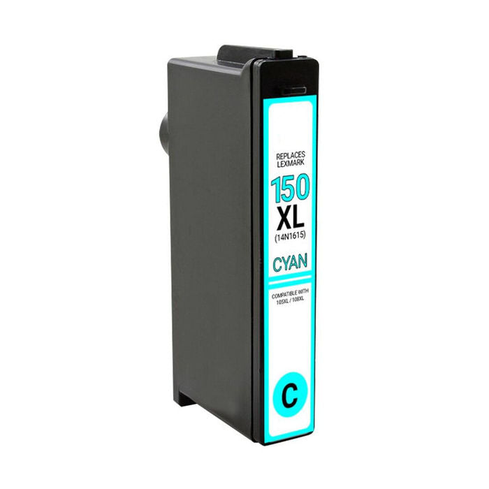 Compatible Lexmark 14N1615 150XL High Capacity Cyan Ink Cartridge