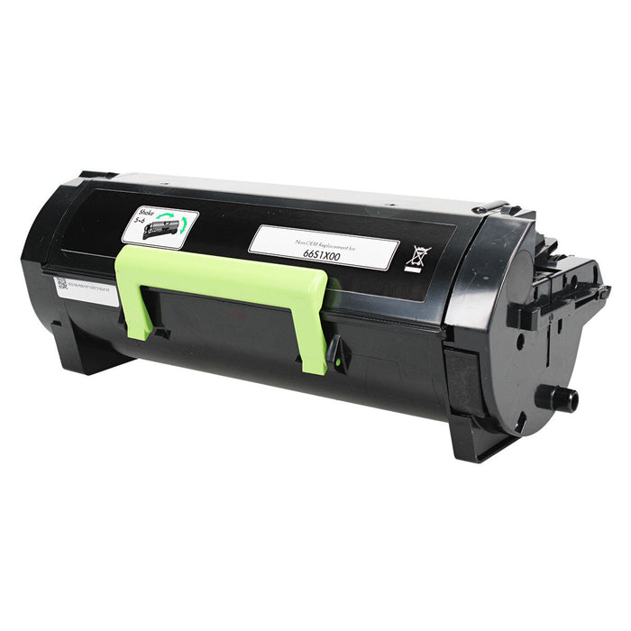 Lexmark Remanufactured 66S1X00 Extar High Yield Laser Black Toner Cartridge