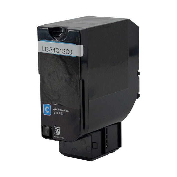 Lexmark Remanufactured  74C1SC0 Cyan Toner Cartridge
