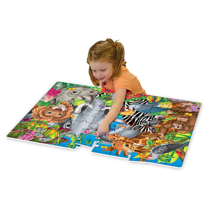 The Learning Journey International LJI017364 Jumbo Floor Puzzles - Animals of the World