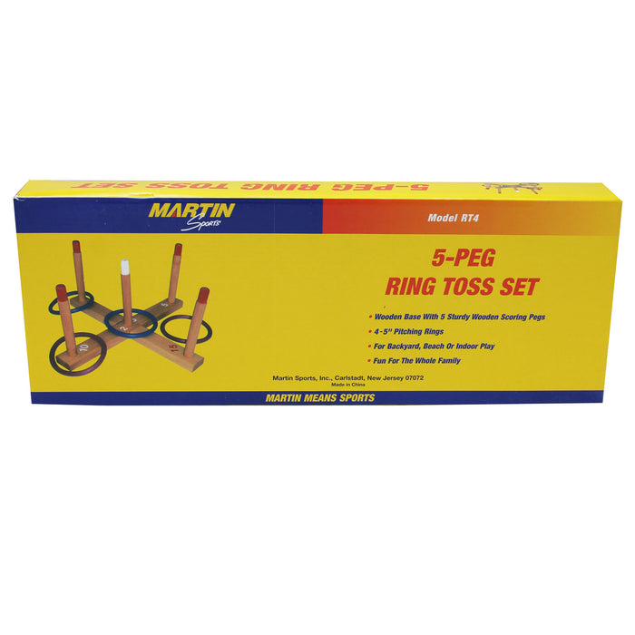 Martin Sports MASRT4 5-Peg Ring Toss Set