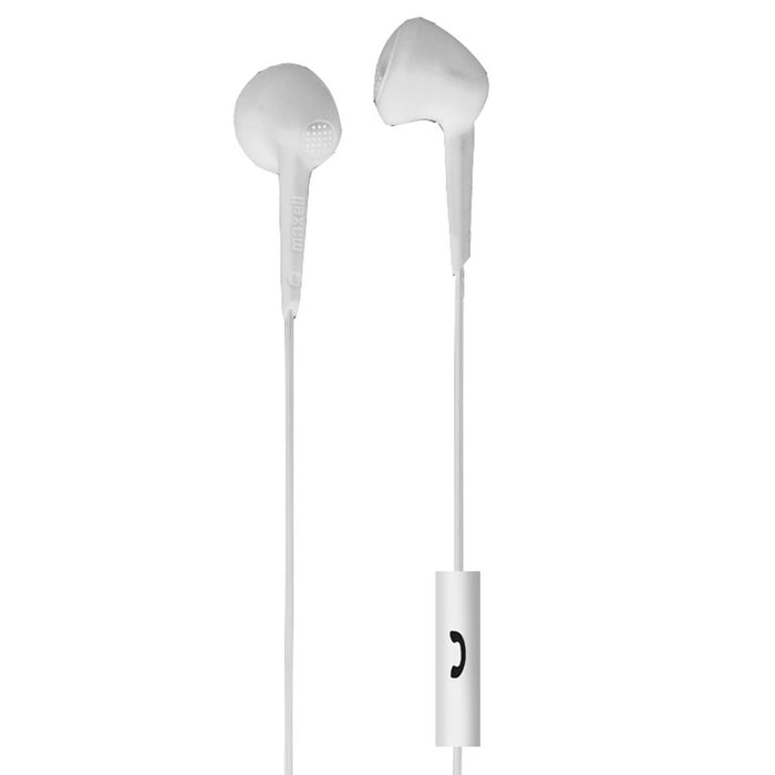 Maxell MAX199728 Jelleez&trade; Soft Earbuds with Mic, White