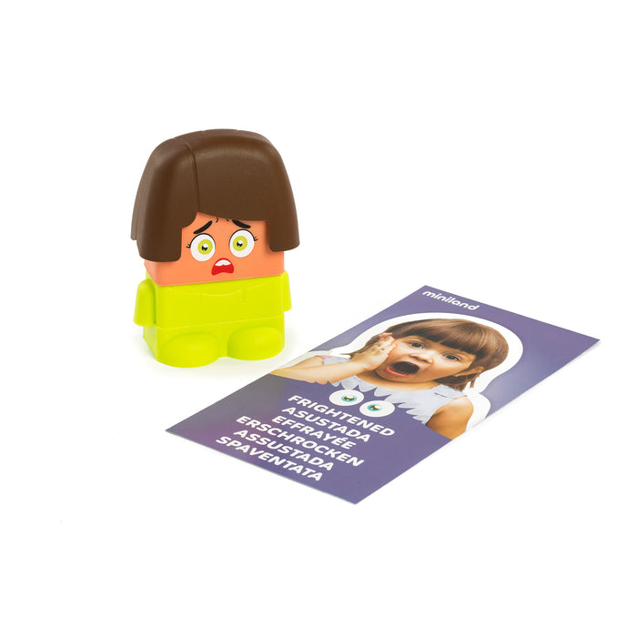 Miniland MLE32350 Emotiblocks, Interchangeable Emotion Blocks, 18 Pieces