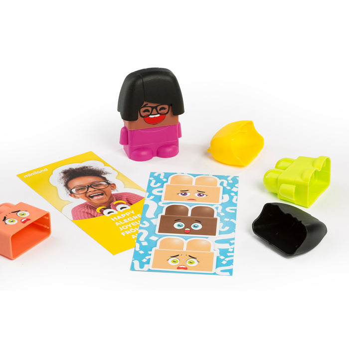 Miniland MLE32350 Emotiblocks, Interchangeable Emotion Blocks, 18 Pieces