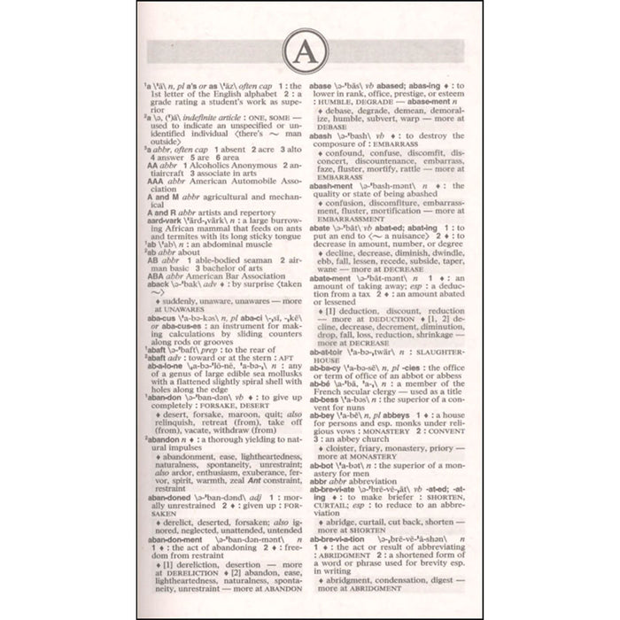 Merriam-Webster MW-2932 Dictionary and Thesaurus, Mass-Market Paperback, 2020 Copyright