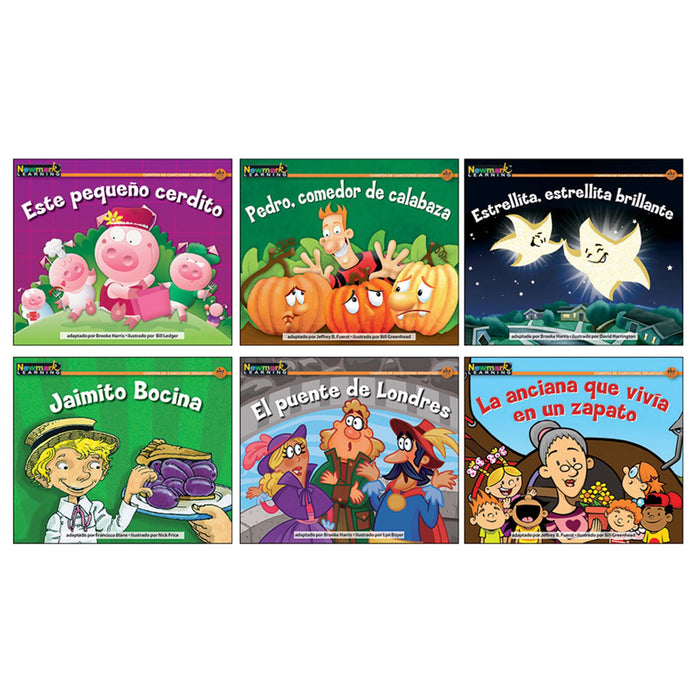 Newmark Learning NL-2171 Rising Readers Leveled Books: Nursery Rhyme Tales Set 2, Spanish