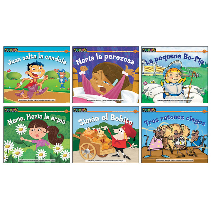 Newmark Learning NL-2171 Rising Readers Leveled Books: Nursery Rhyme Tales Set 2, Spanish