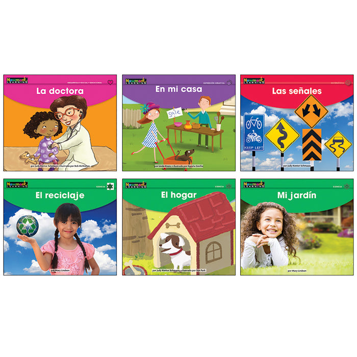 Newmark Learning NL-6204 Early Rising Readers My Neighborhood Theme Set, Spanish