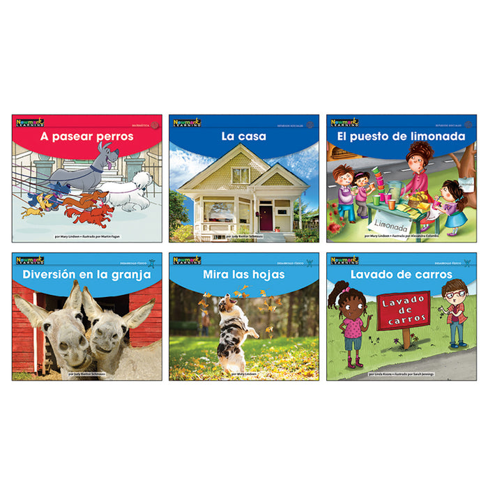 Newmark Learning NL-6204 Early Rising Readers My Neighborhood Theme Set, Spanish