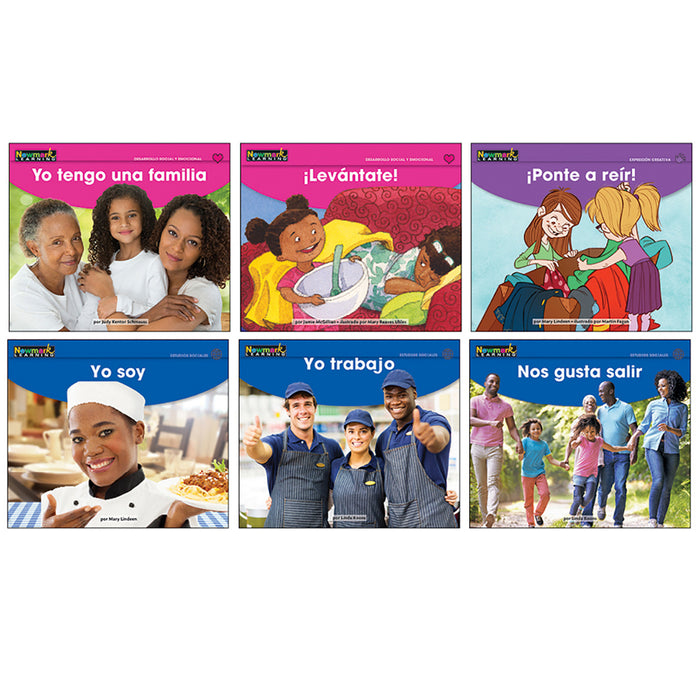 Newmark Learning NL-6206 Early Rising Readers MySelf and My Family Theme Set, Spanish