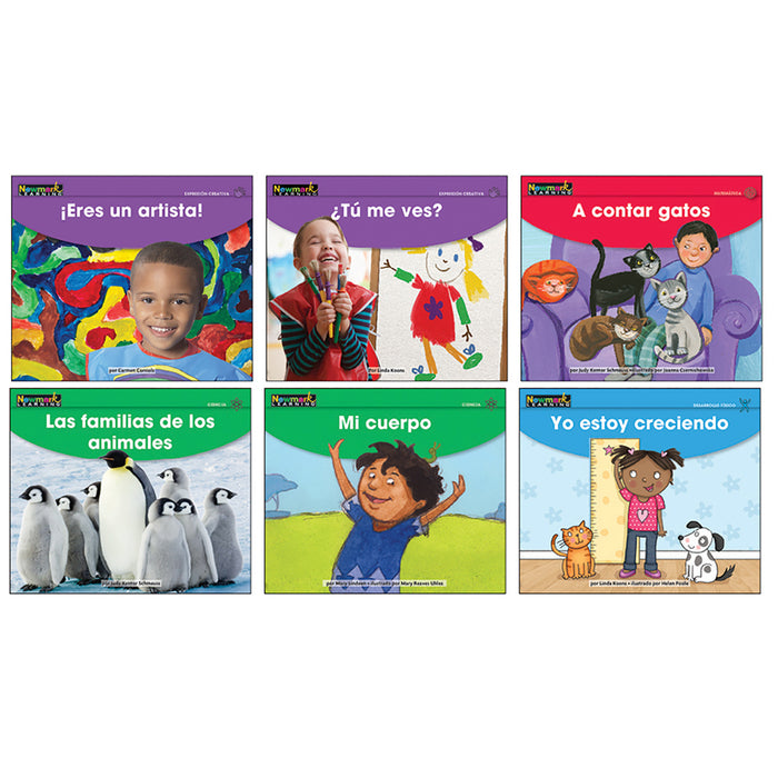 Newmark Learning NL-6206 Early Rising Readers MySelf and My Family Theme Set, Spanish