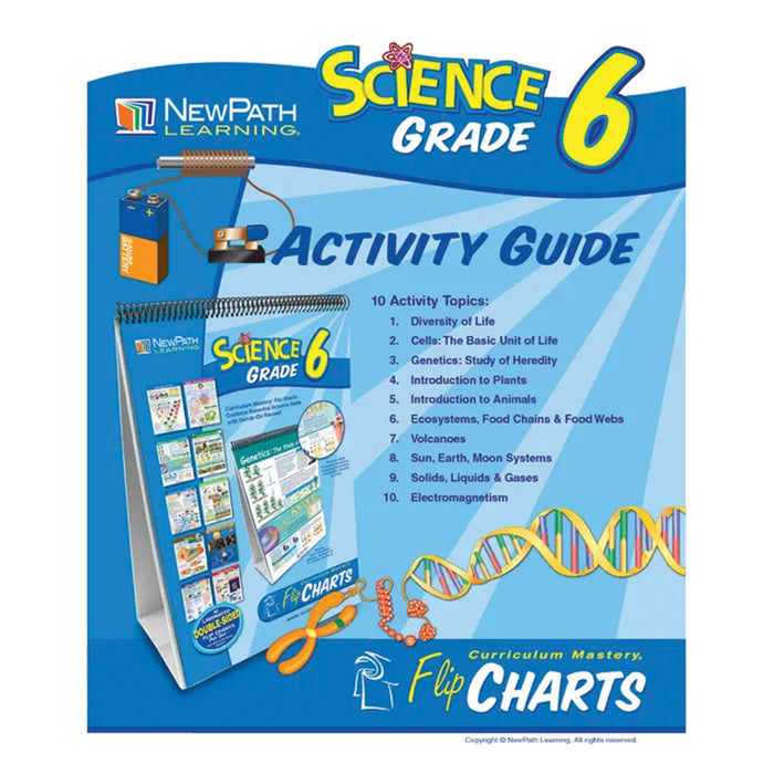 NewPath Learning NP-346001 Science Skills Curriculum Mastery Flip Chart, Grade 6