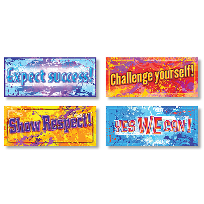 North Star Teacher Resources NST3050 Positive Messages Posters, 7-1/3" x 17", Set of 12