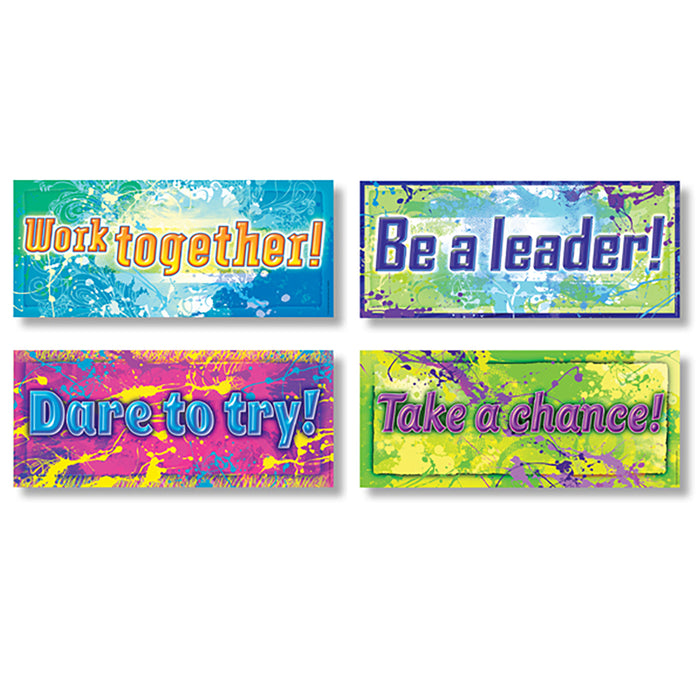 North Star Teacher Resources NST3050 Positive Messages Posters, 7-1/3" x 17", Set of 12