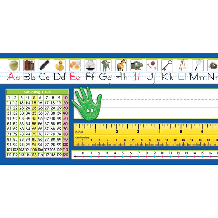 North Star Teacher Resources NST9026 Primary Traditional Manuscript Counting 1-120 Desk Plates, Pack of 36