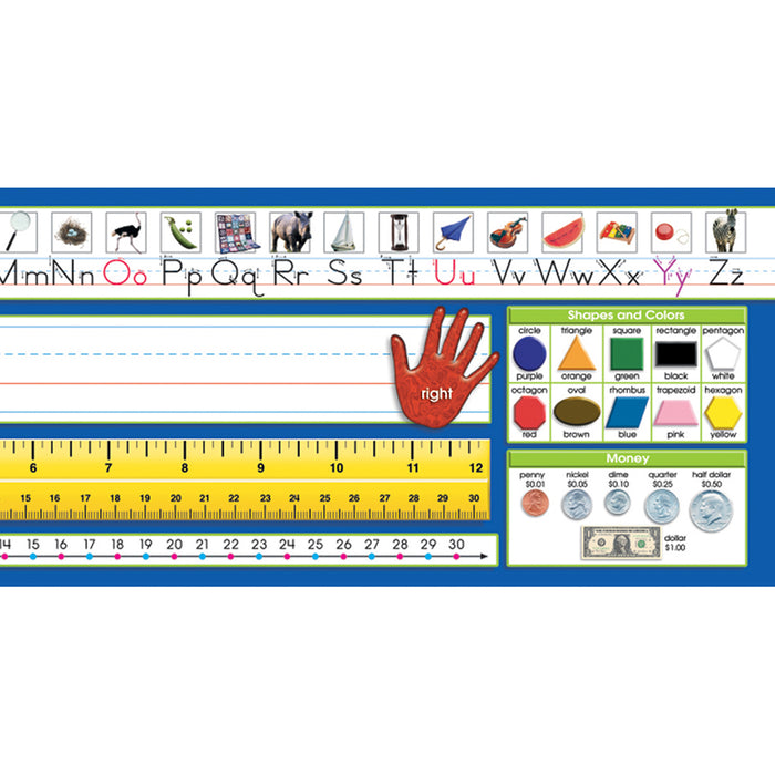 North Star Teacher Resources NST9026 Primary Traditional Manuscript Counting 1-120 Desk Plates, Pack of 36