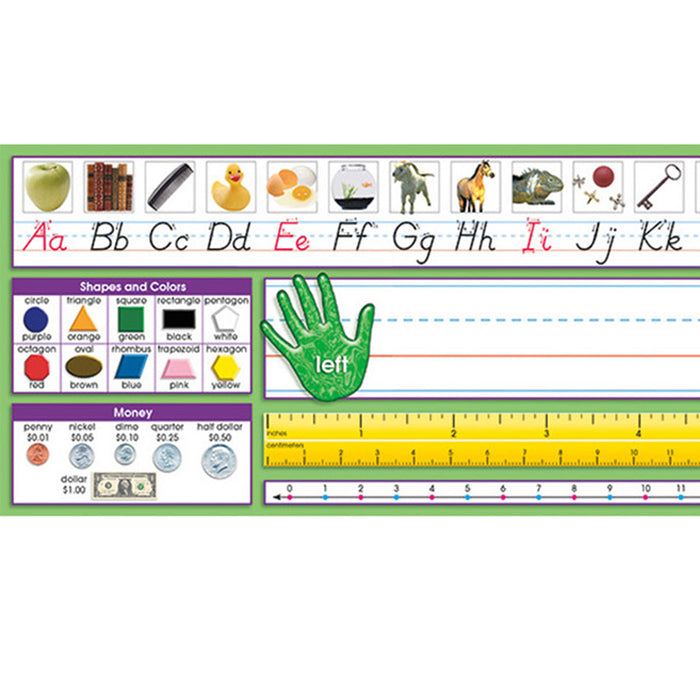North Star Teacher Resources NST9041 Adhesive Primary Modern Manuscript Desk Plates, 17.5 x 4", Pack of 36