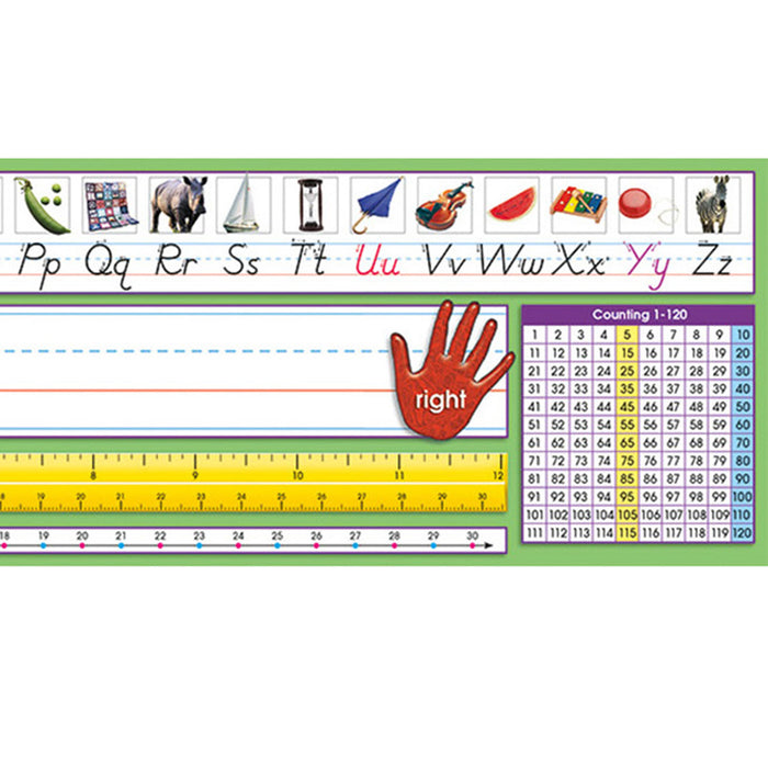 North Star Teacher Resources NST9041 Adhesive Primary Modern Manuscript Desk Plates, 17.5 x 4", Pack of 36