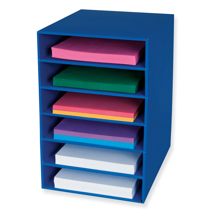 Classroom Keepers PAC001312 6-Shelf Organizer, Blue, 17-3/4"H x 12"W x 13-1/2"D, 1 Organizer