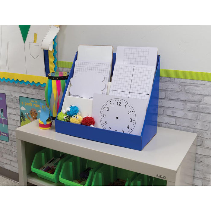 Classroom Keepers PAC001329 Book Shelf, 3-Tiered, Blue, 17"H x 20"W x 10"D