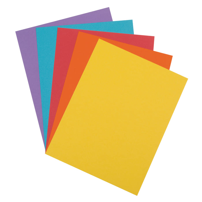 Pacon PAC101167 Vibrant Card Stock, 5 Assorted Colors, 8-1/2" x 11", 100 Sheets