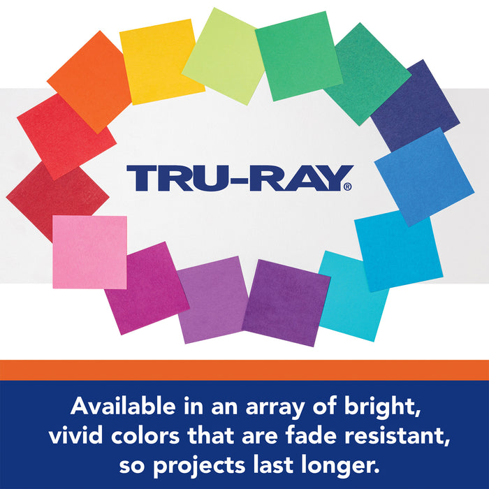 Tru-Ray PAC102961 Construction Paper, Heavyweight, Holiday Green, 12" x 18", 50 Sheets