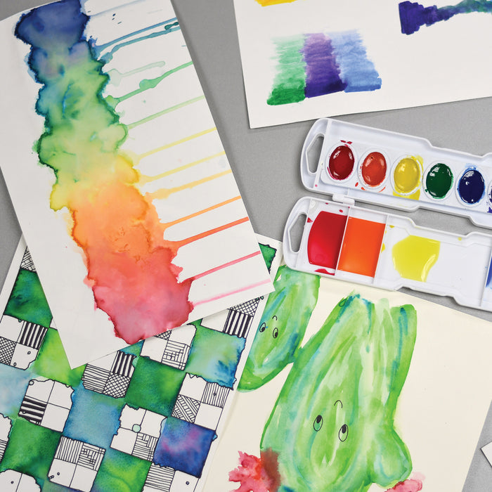 UCreate PAC4943 Watercolor Paper, White, Package, 140 lb., 9" x 12", 50 Sheets