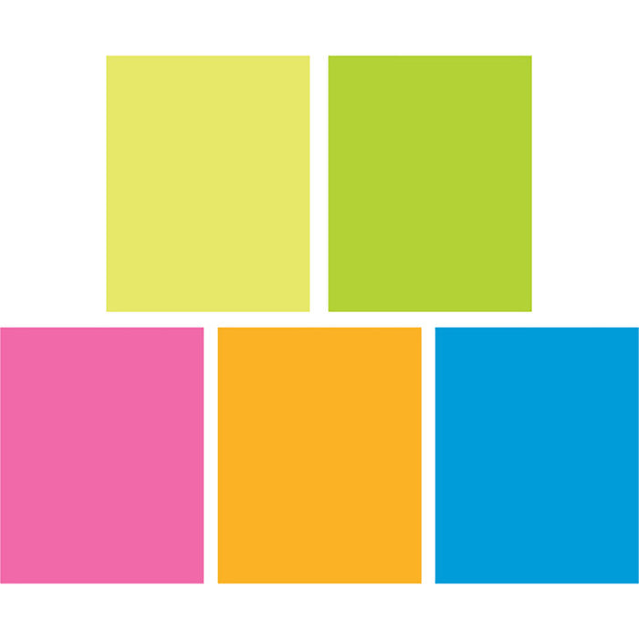 UCreate PAC53051 Premium Coated Poster Board, 5 Assorted Neon Colors, 22" x 28", 25 Sheets
