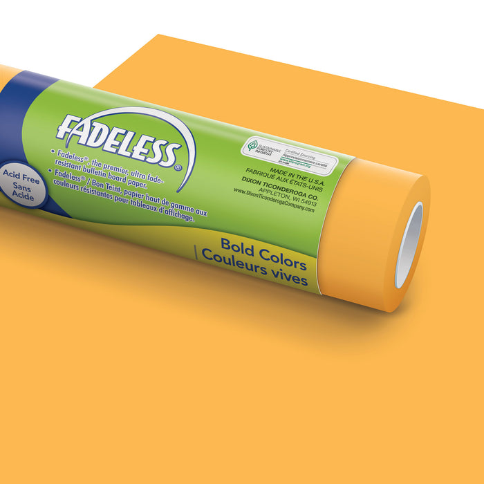 Fadeless PAC57885 Bulletin Board Art Paper, Sunset Gold, 48" x 50', 1 Roll