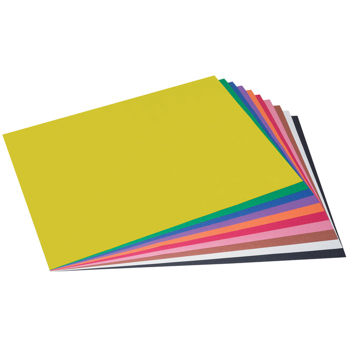 Prang PAC6518 Construction Paper, Medium Weight, 10 Assorted Colors, 18" x 24", 100 Sheets