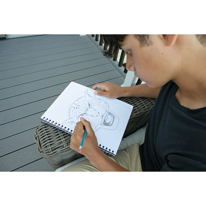 UCreate PACCAR37088 Poly Cover Sketch Book, Heavyweight, 12" x 9", 75 Sheets