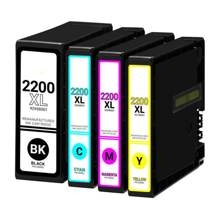 Compatible Canon PGI-2200XLHigh Yield Black, Cyan, Magenta, Yellow Ink Tank