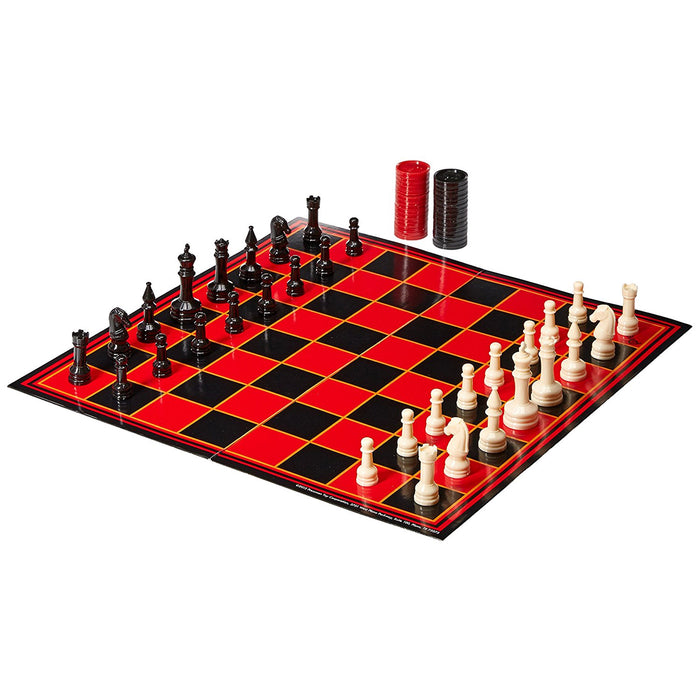Pressman PRE111312 Chess/Checkers/Backgammon Board Game
