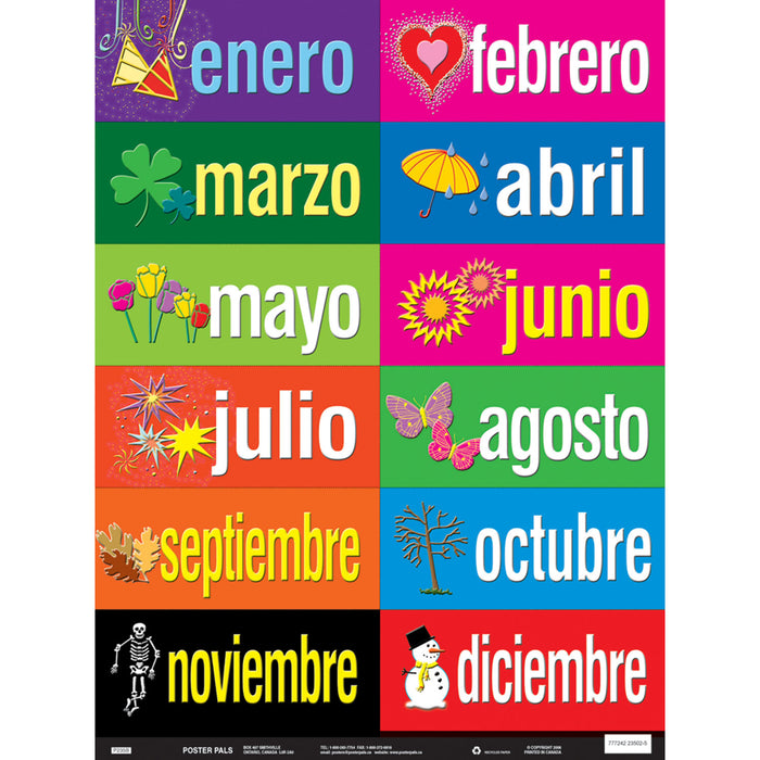 Poster Pals PSZP235 Spanish Multi-Purpose Card Set