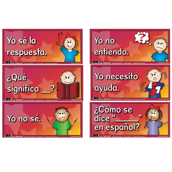 Poster Pals PSZSN15 Spanish Anchor Charts, 18" x 8", Set of 12