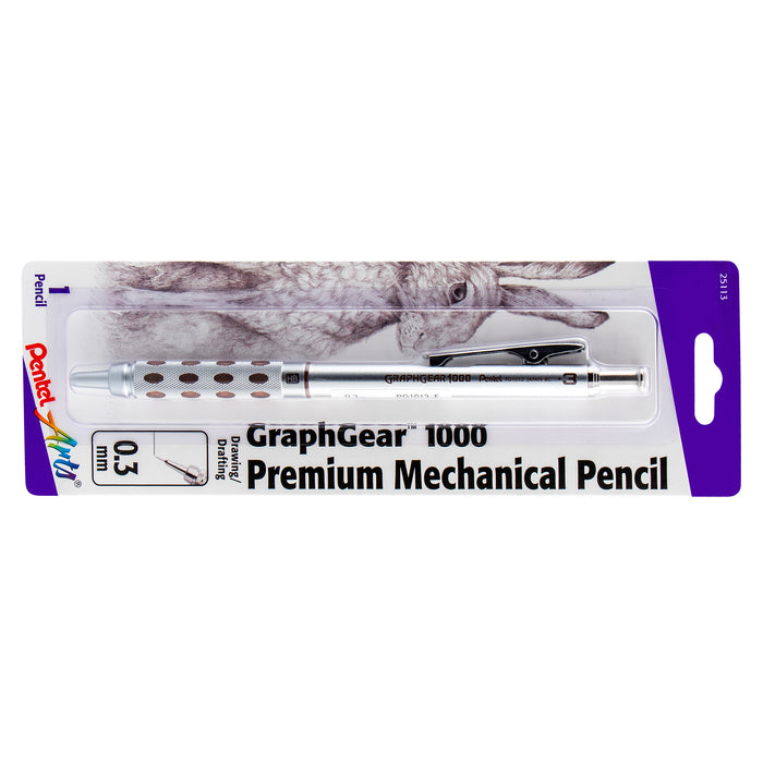 Pentel Arts PTAPG1013EPABP GraphGear 1000 Expert Mechanical Drafting Pencil (0.3mm)