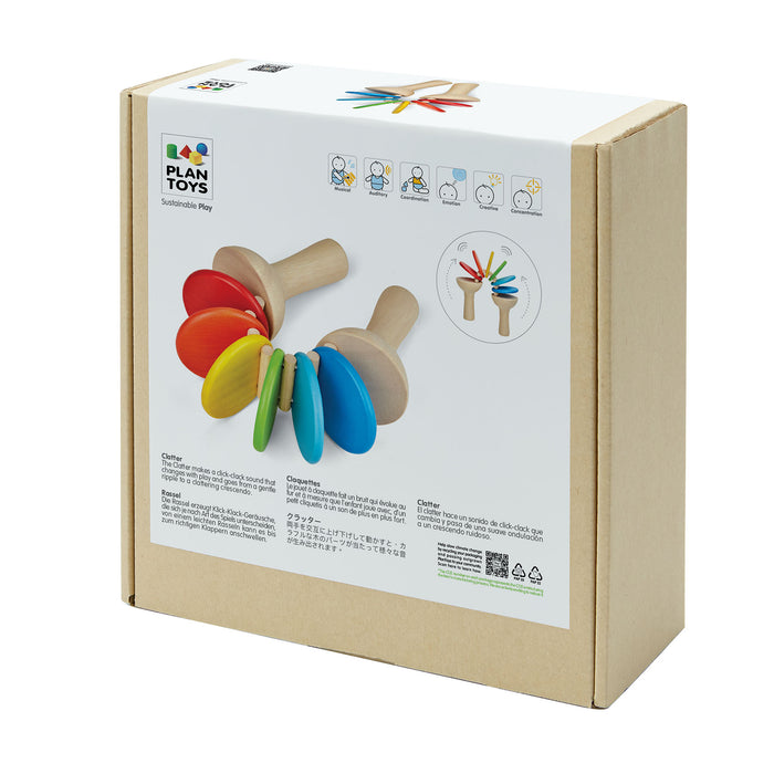 PlanToys PTS6413 Wooden Clatter Toy Percussion Instrument