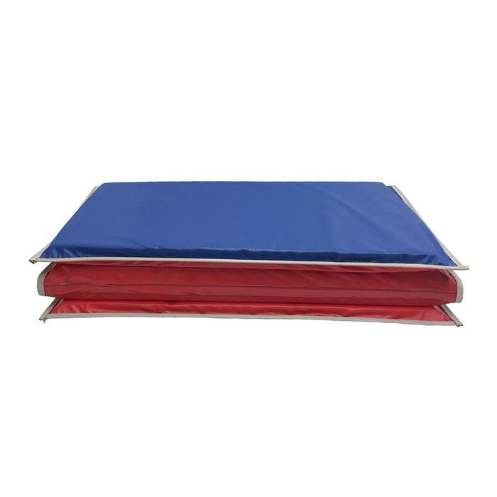 KinderMats PZ-KM110 Basic KinderMat, 1" Thick, Red/Blue with Gray Binding
