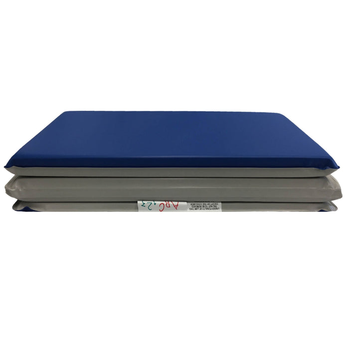 KinderMats PZ-SKM201 Toddler KinderMat w/ Pillow Section, 3/4" thick, Blue/Gray