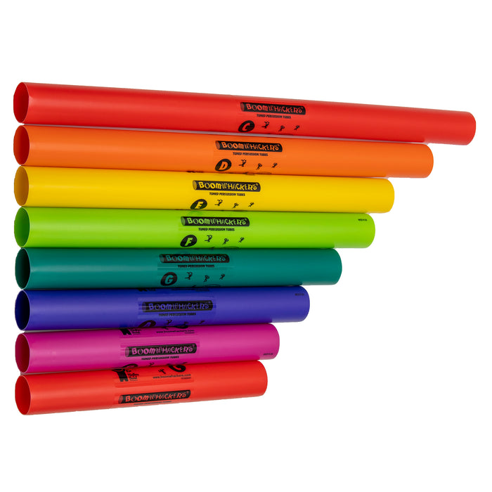 Rhythm Band Instruments RB-BWDG Boomwhackers Percussion Tubes 8-Note C Major Diatonic Set