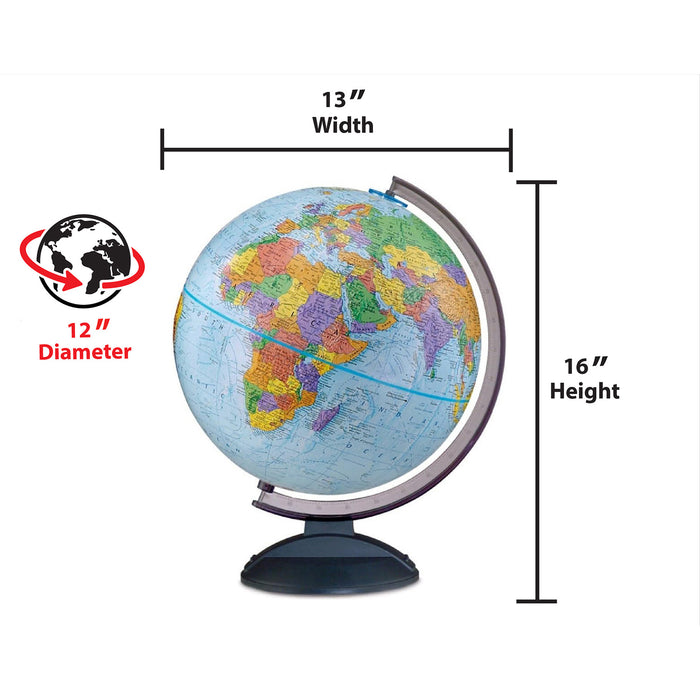 Replogle Globes RE-30513 Traveler Globe, 12"