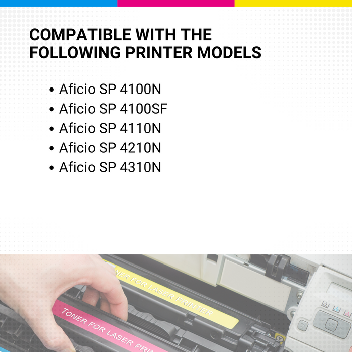 CW Outlet & Supplies Compatible 406997 Black Toner GESTETNER
