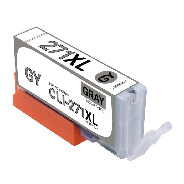 Compatible Canon 0340C001 CLI-271XLGY Gray Inkjet Cartridge
