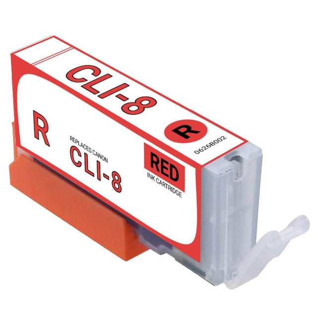 Compatible Canon 0626B002 CLI-8R Red Inkjet Cartridge