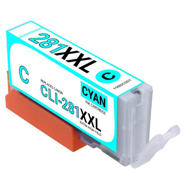 Compatible Canon CLI-281XXLC 1980C001 Cyan Super High-Yield Ink Cartridge