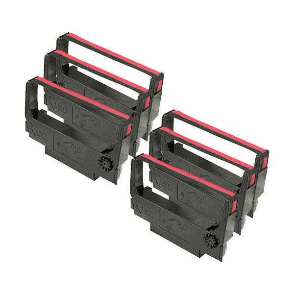 Compatible Epson ERC-303438BR Black Red (6 Pk) POS Ribbon