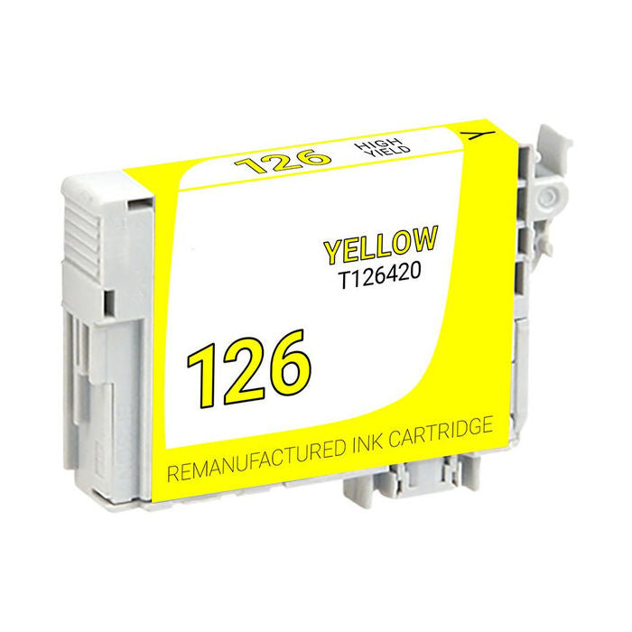 Remanufactured Epson T126420 Yellow High Yield Inkjet Cartridge