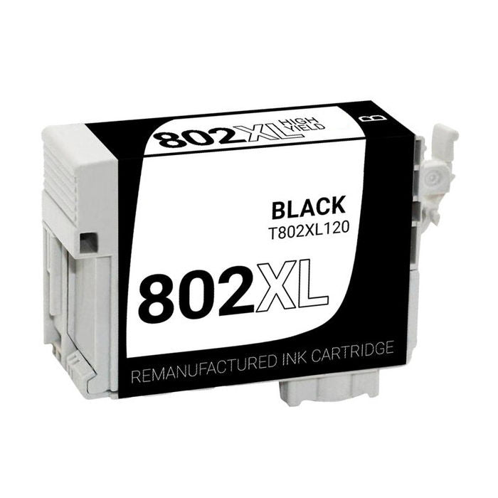 Remanufactured Epson T802XL120 High Yield  Black Ink Cartridge