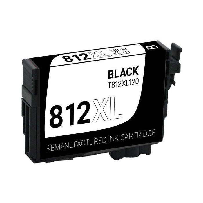 Remanufactured Epson T812XL120S (T812XL)  Black Ultra High-Yield Ink Cartridge