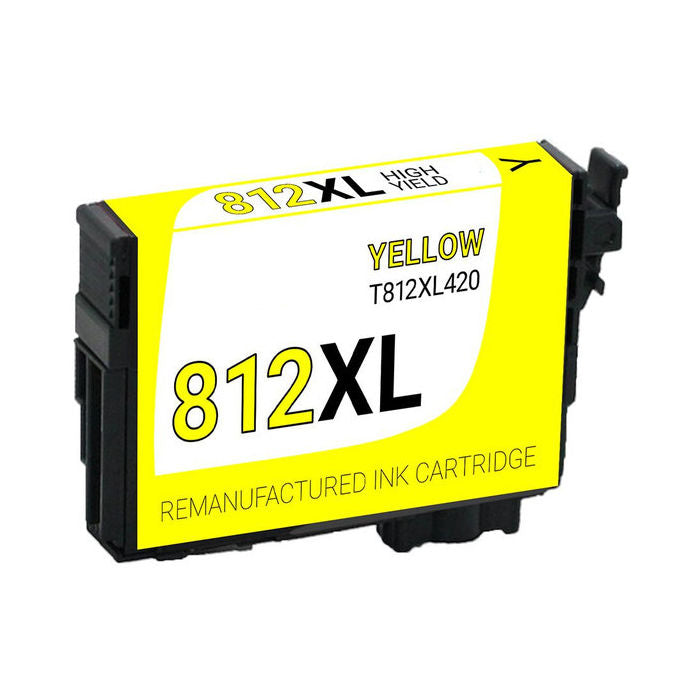 Remanufactured Epson T812XL420S (T812XL) Yellow Ultra High-Yield Ink Cartridge